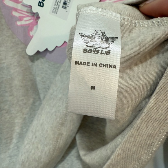 NWT Boys Lie Blindsided Fair Play Cropped Shirt | Size M - Picture 6 of 8